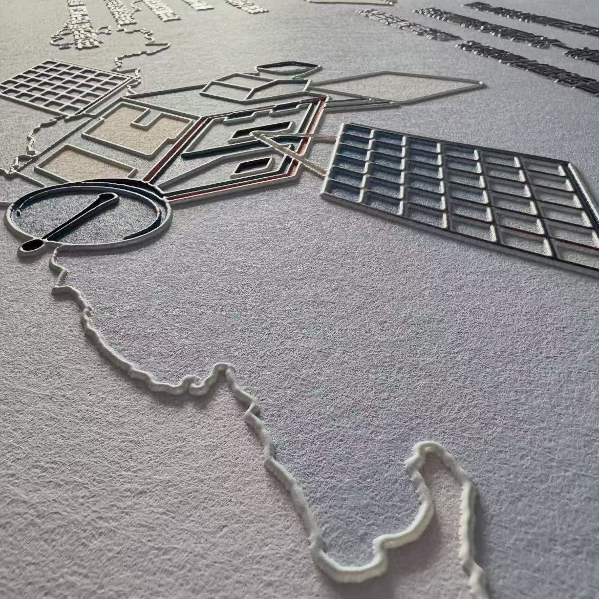 3D浮雕文化墙打印