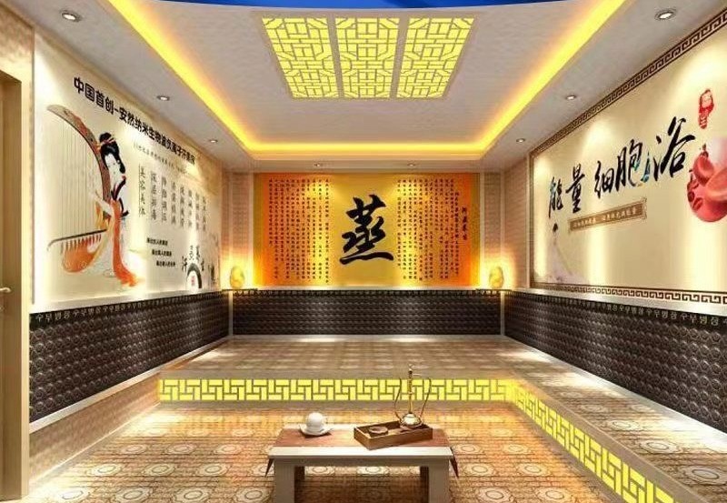 别墅汗蒸房施工现场图