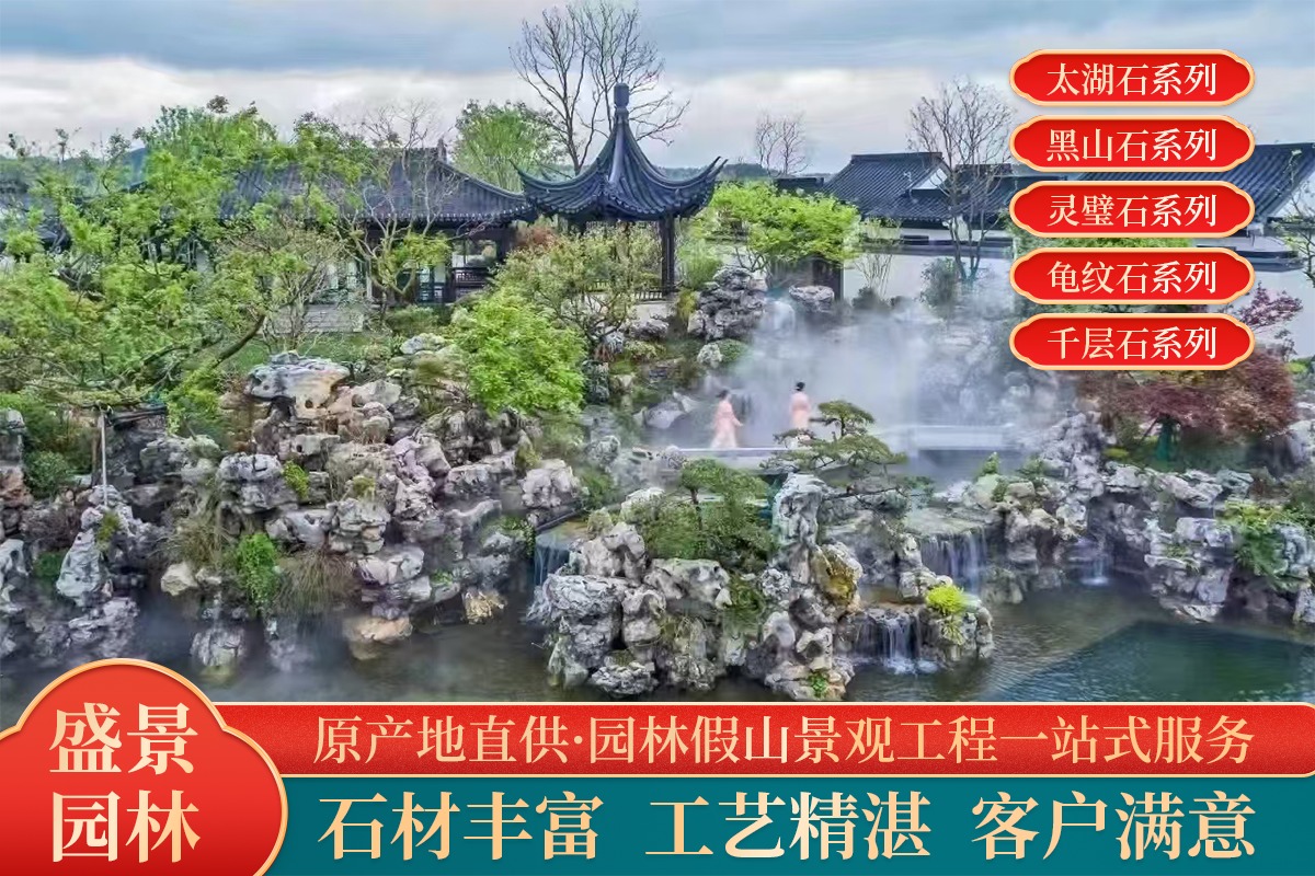 园林龟纹石景观实景