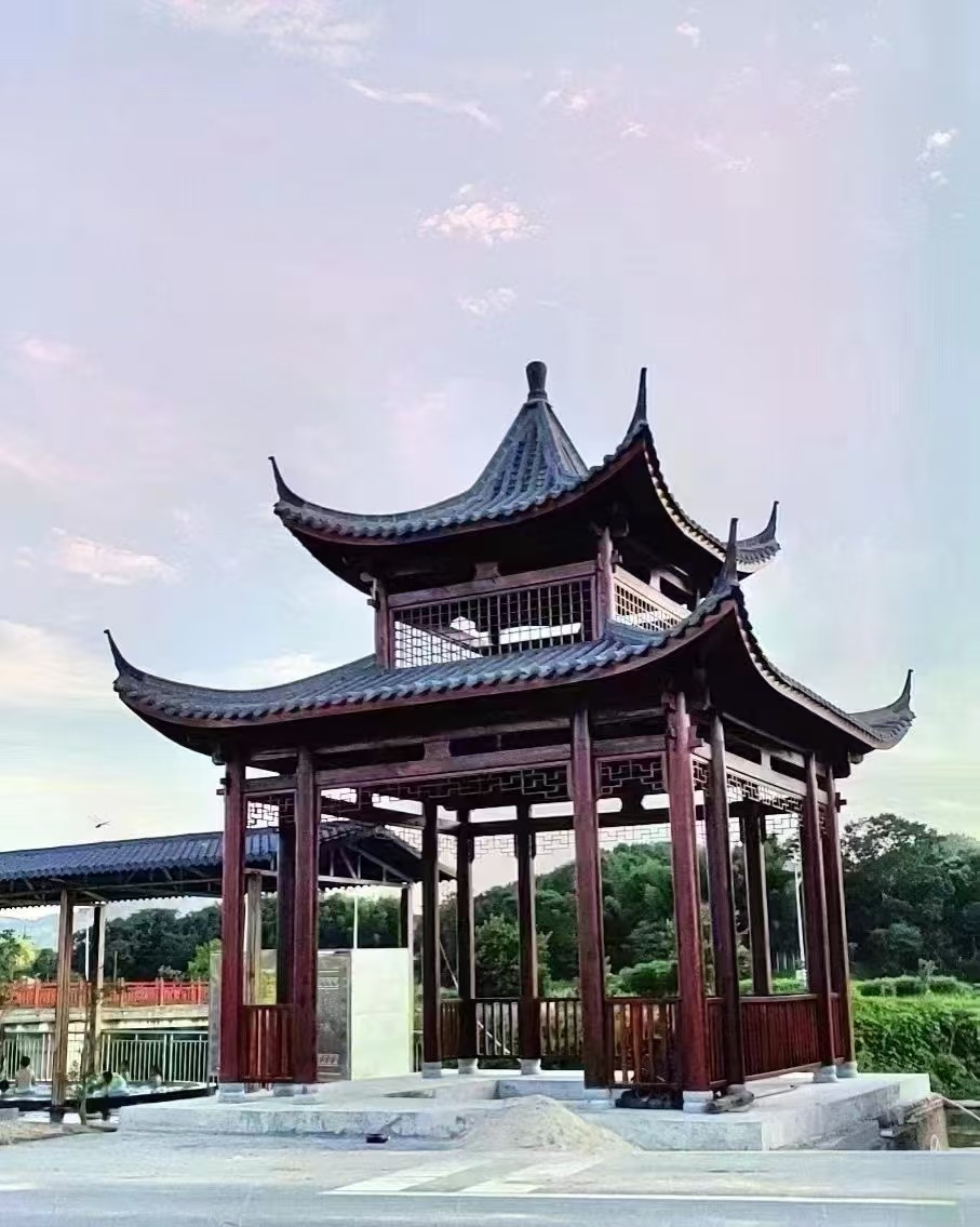 四角重檐亭实景效果图
