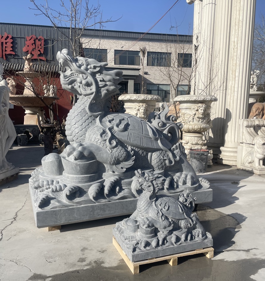 石雕马加工成品展示