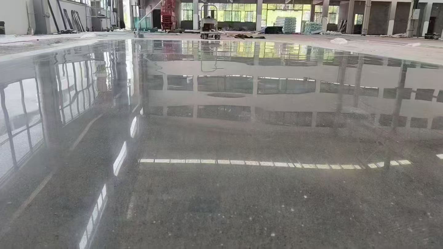 遂宁固化地坪施工现场