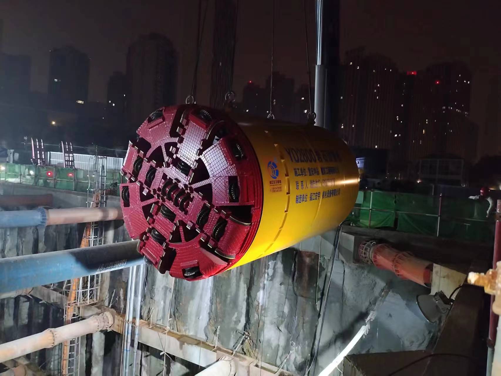 市政污水顶管施工现场