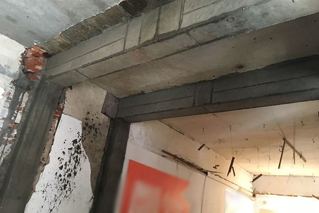 墙改梁加固施工现场