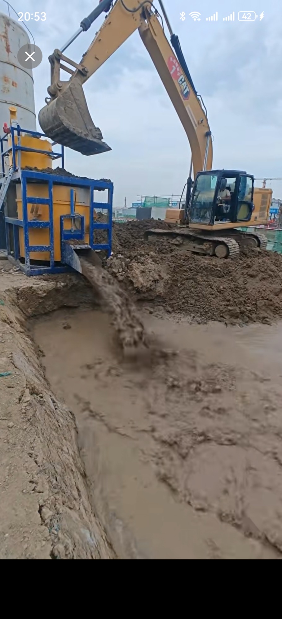流态固化土施工现场