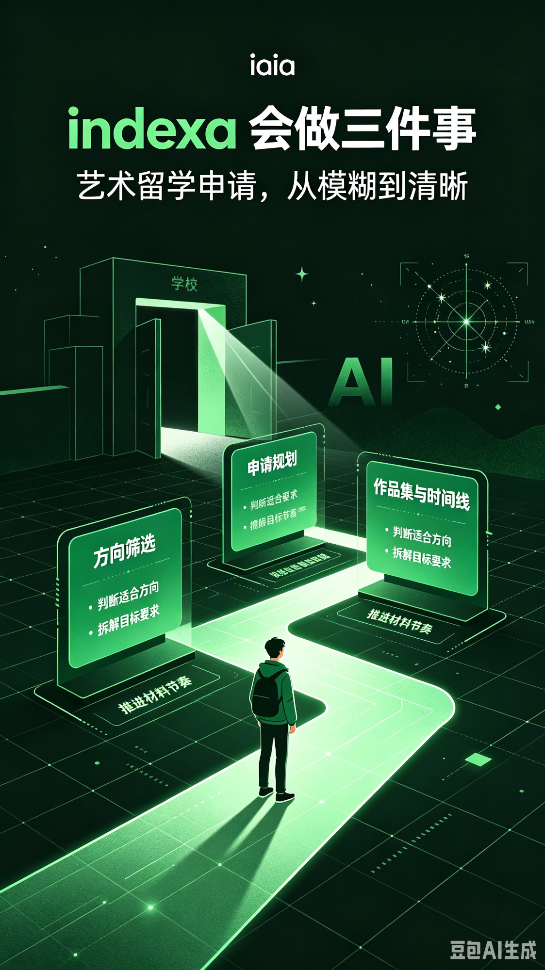 AI升学规划流程示意