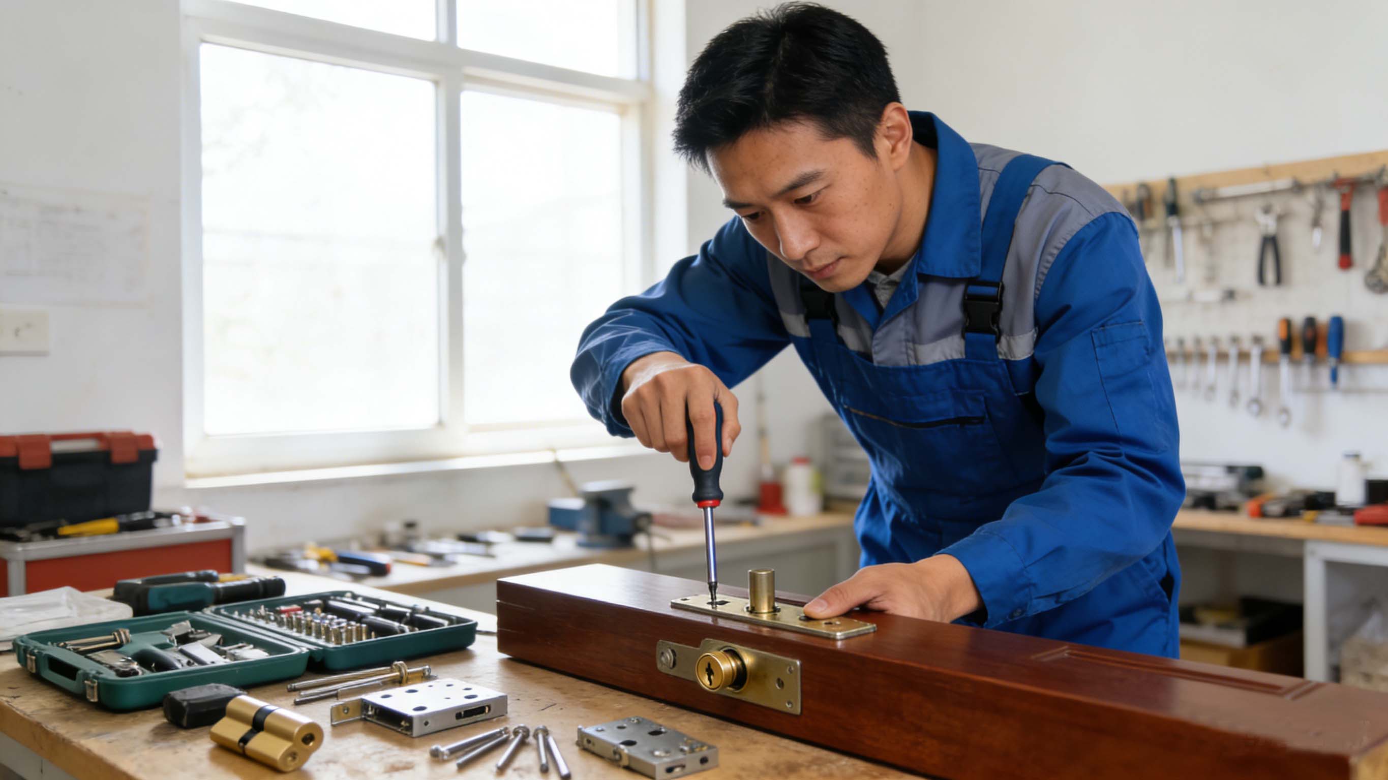 专业锁具服务现场
