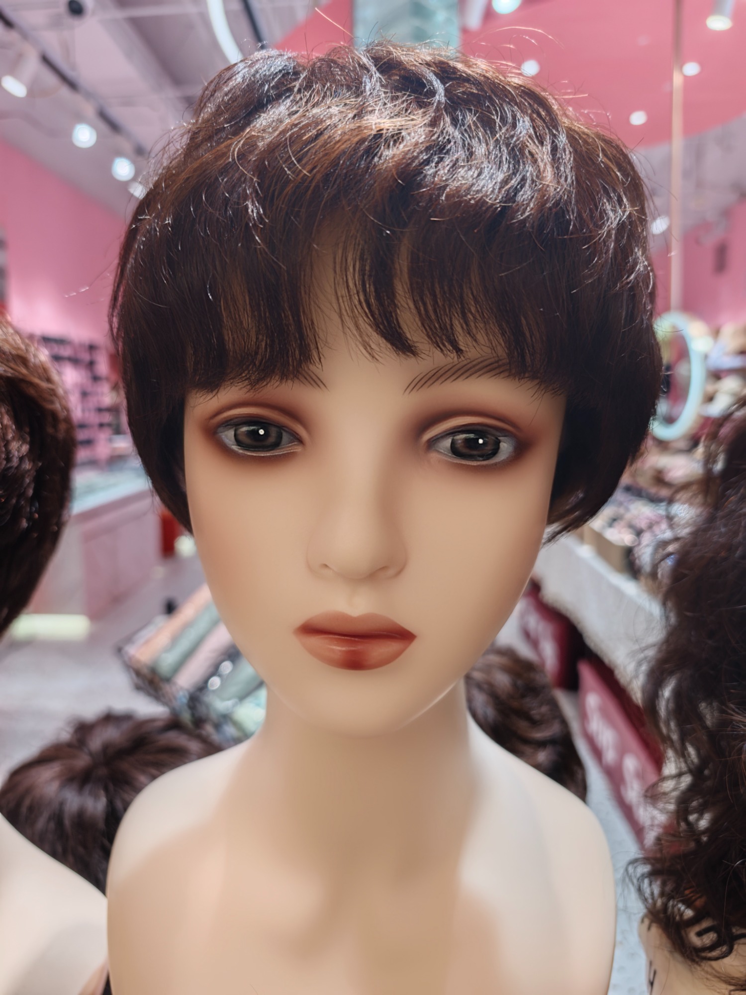 中老年假发门店服务实拍