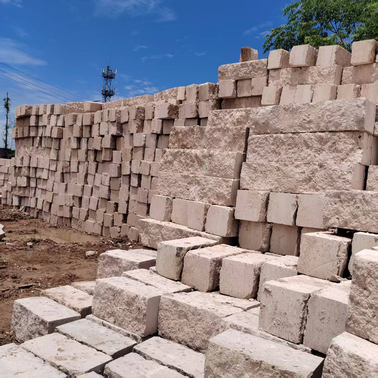 砂岩河道条石实景应用
