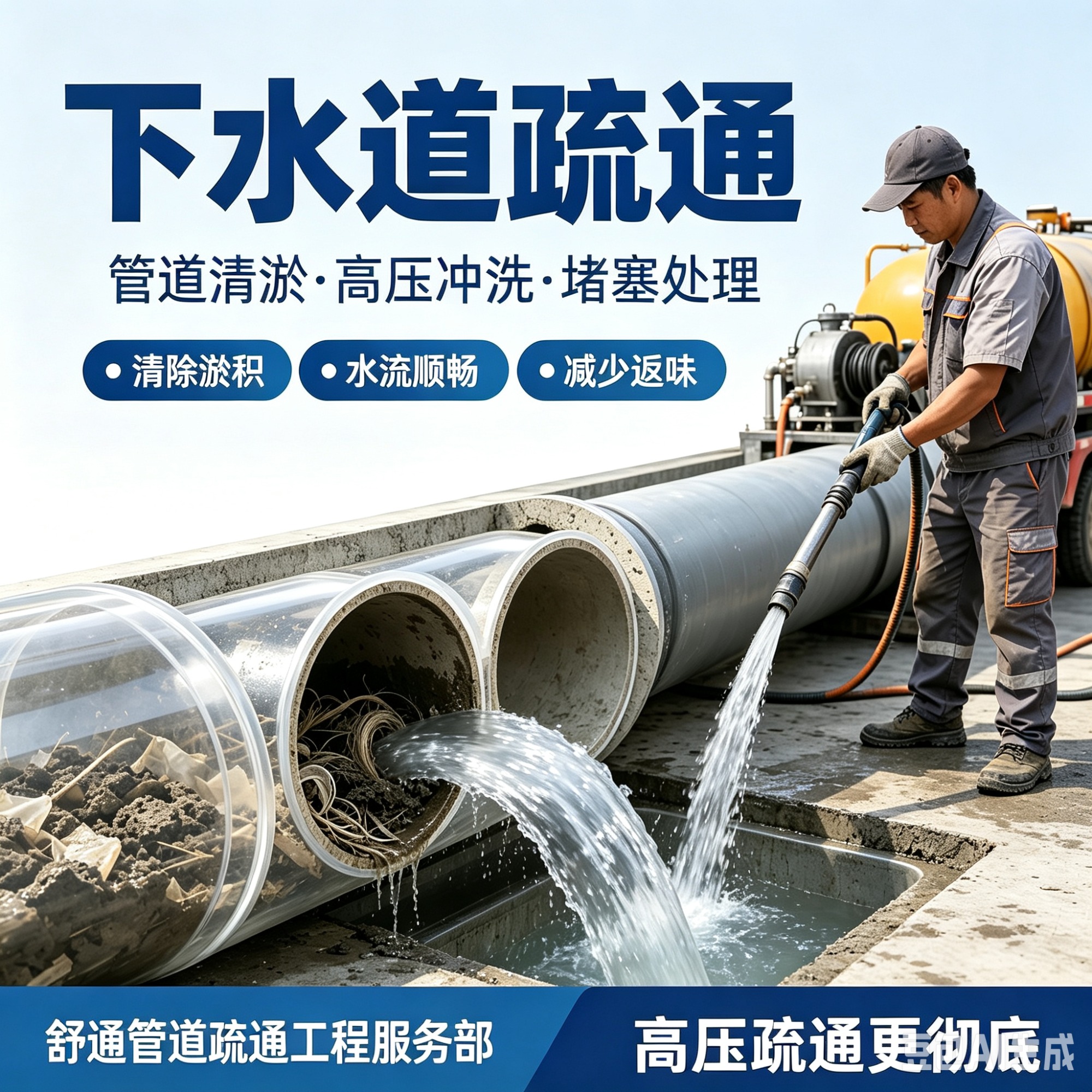 舒通管道疏通用高清内窥镜检测作业