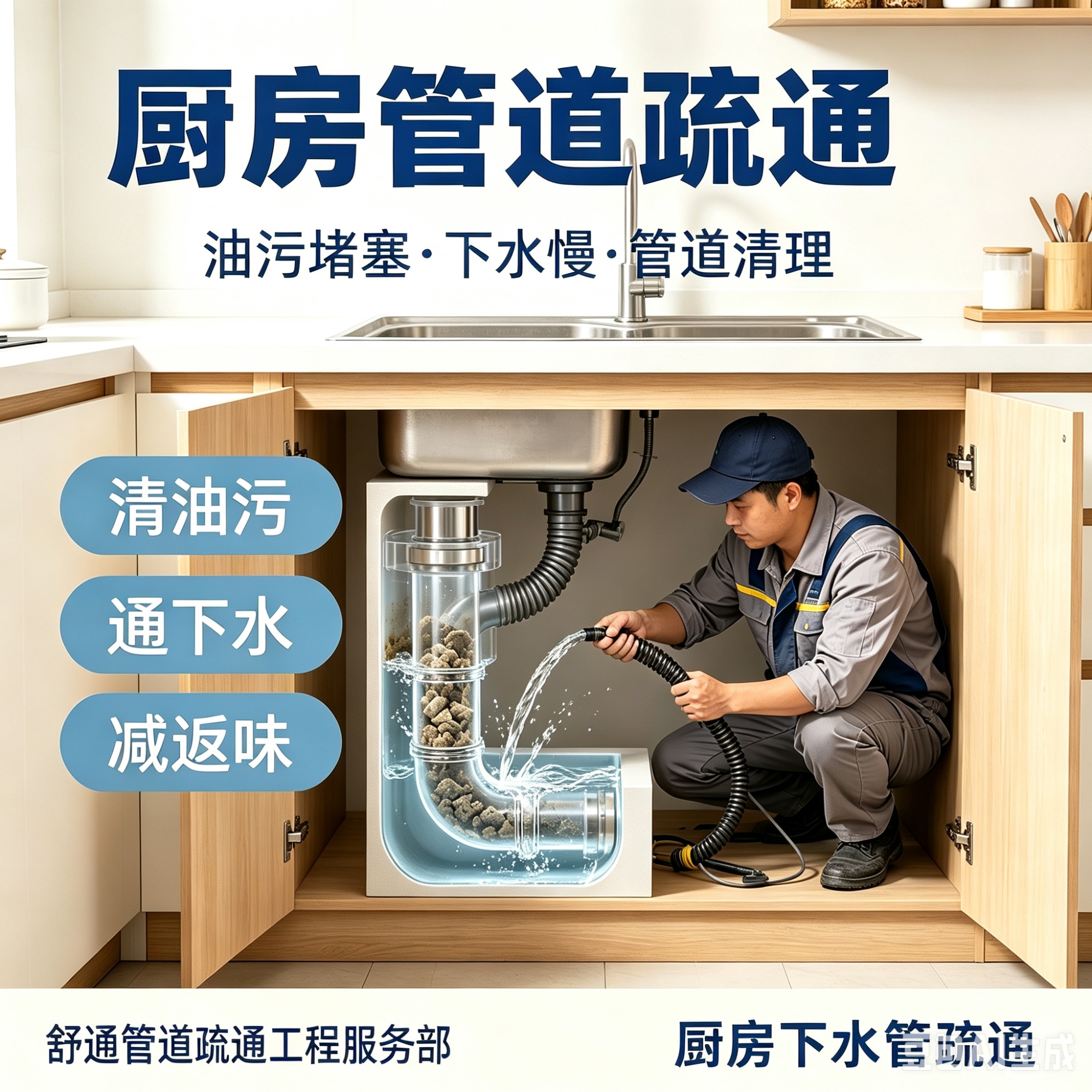 管道疏通作业现场