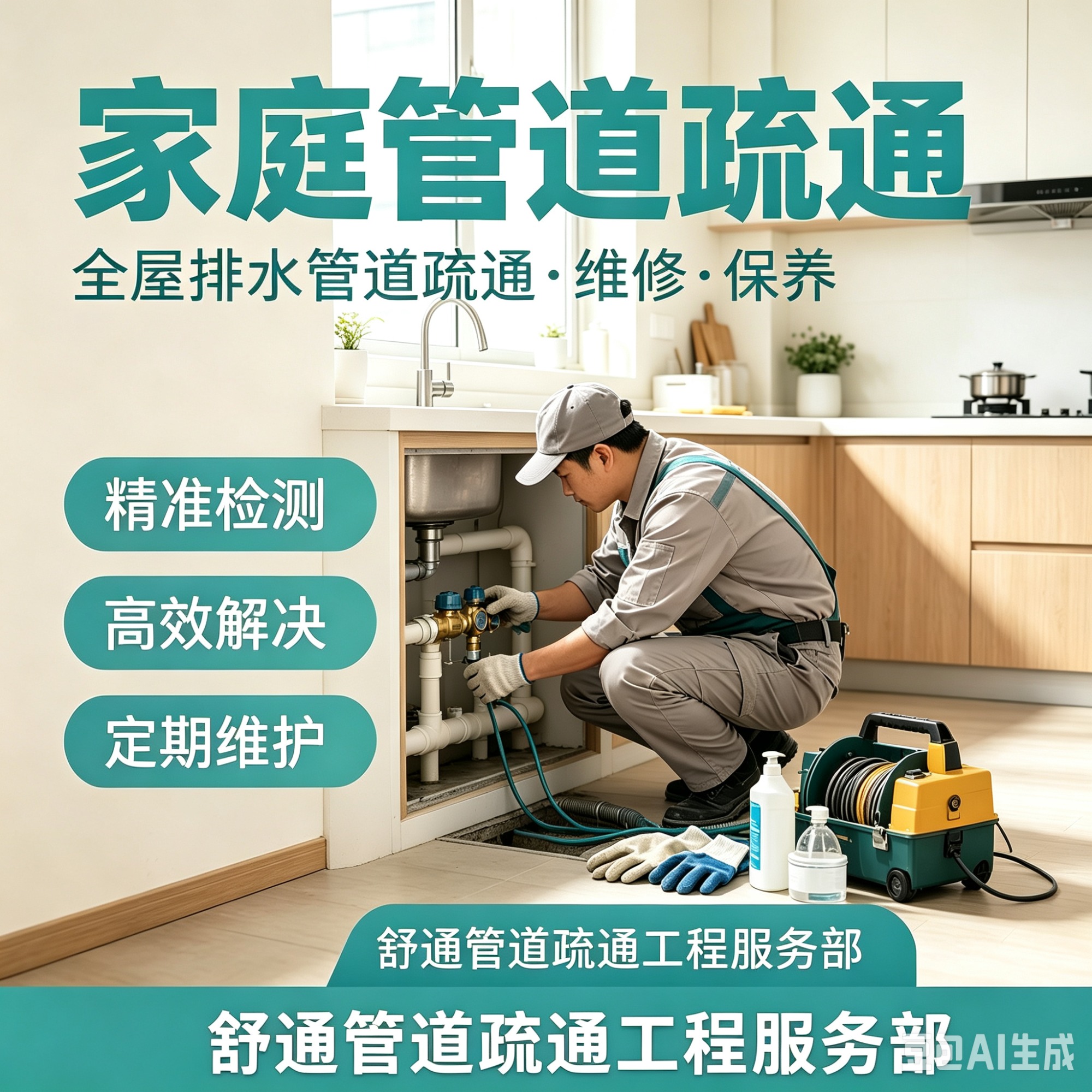 管道疏通服务作业现场