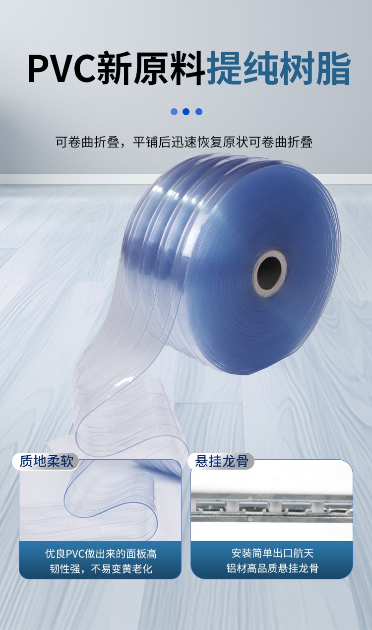 带筋条纹软门帘产品展示