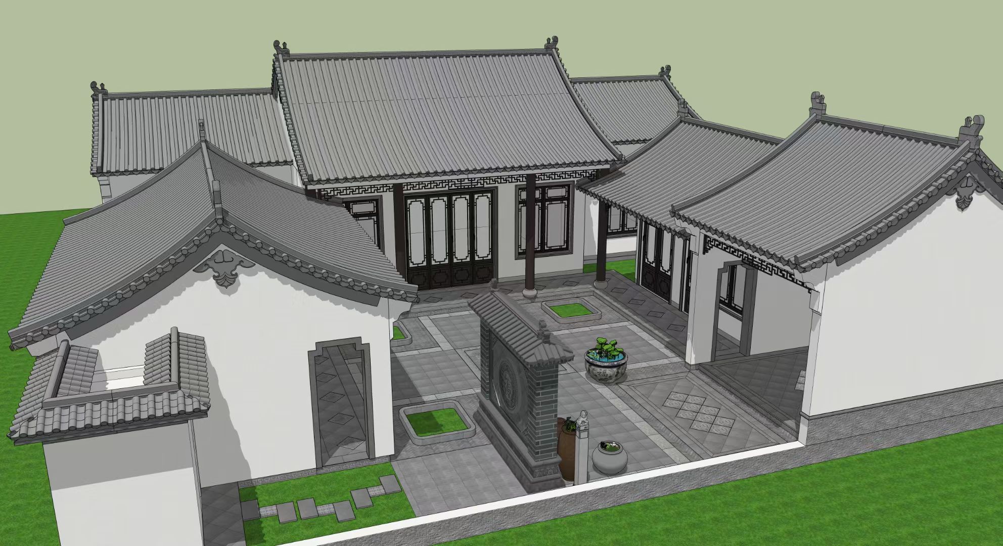 古建屋面施工现场