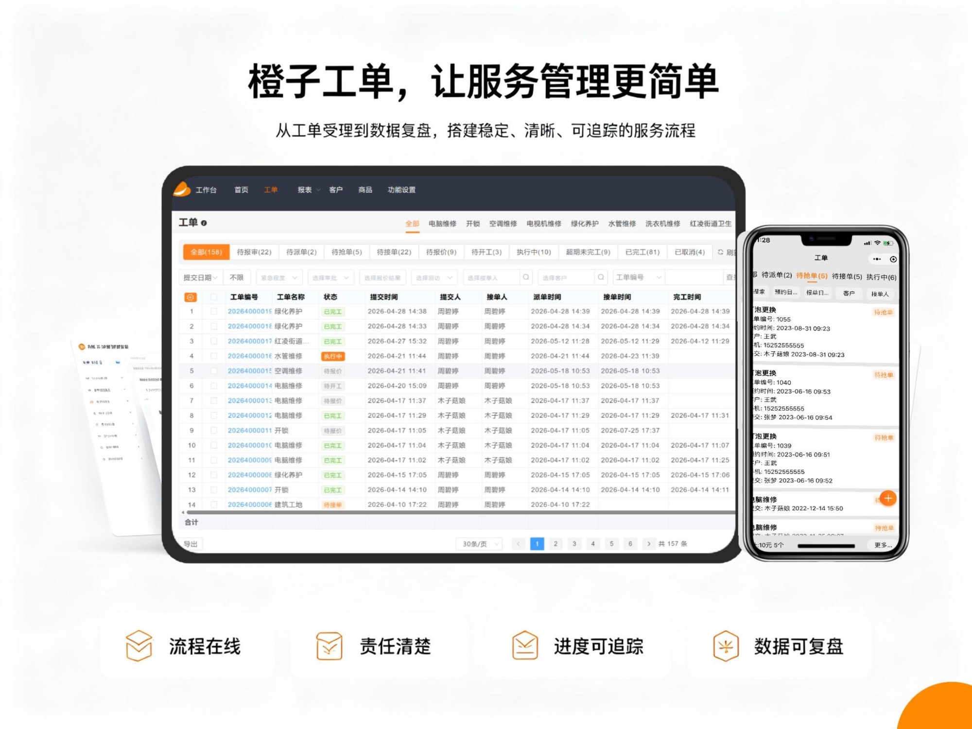 适合微小企业的工单APP哪家强？2026年轻量化工具看橙子云
