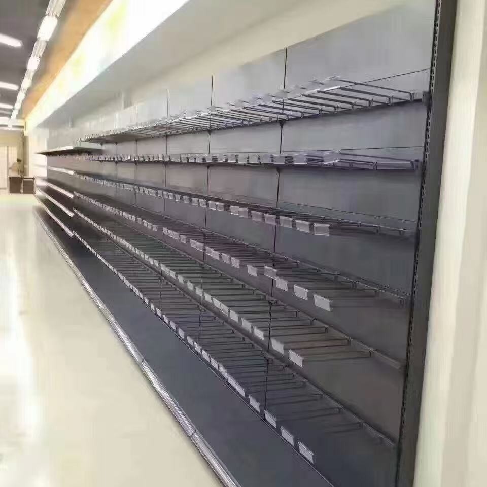 钢木陈列货架实景