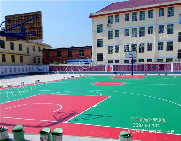 塑胶跑道施工现场