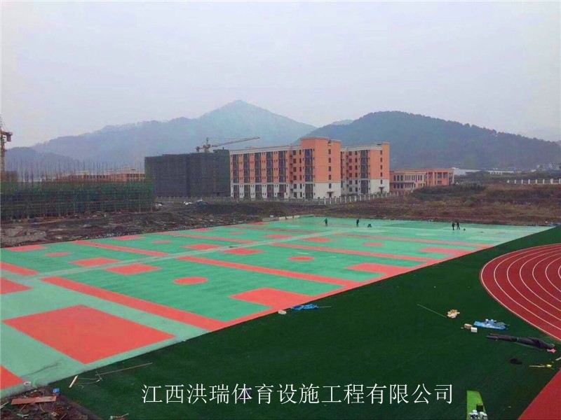 江西塑胶跑道生产施工场景