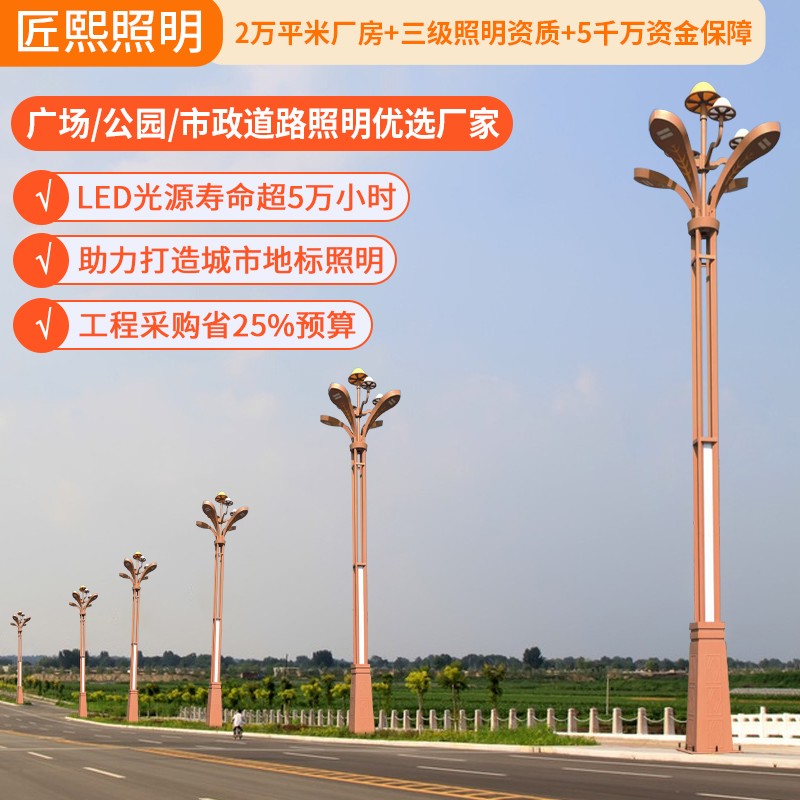 园林亮化灯具安装实景