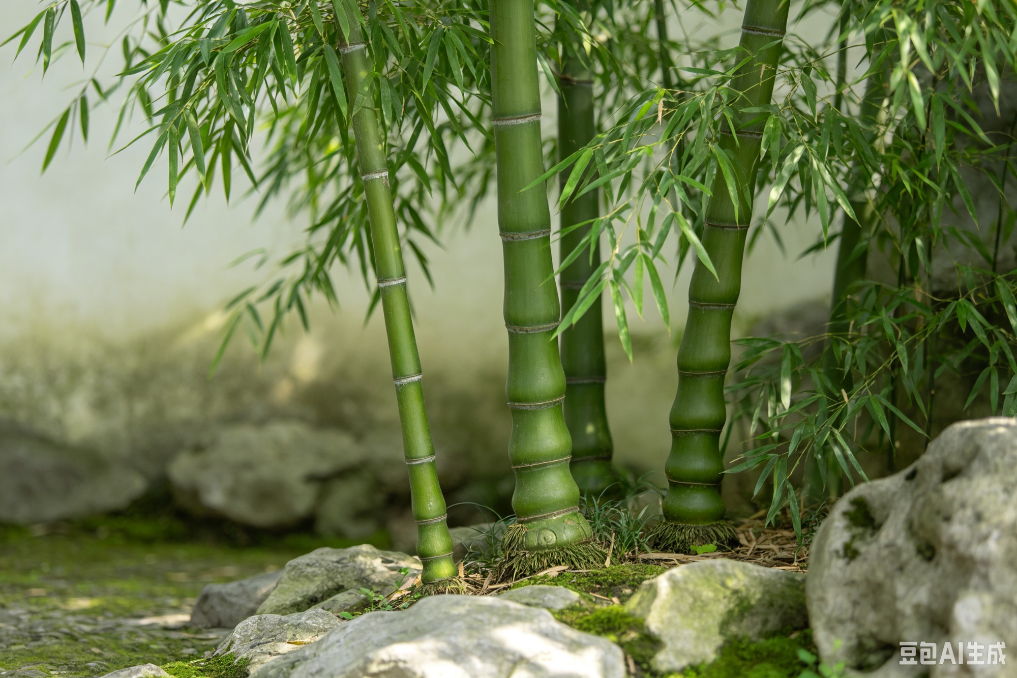玉镶金竹培育实景