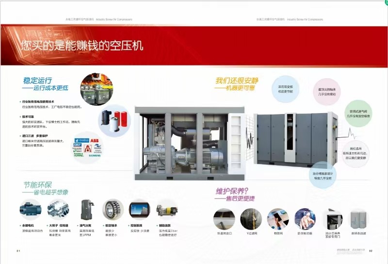 工业润滑油与空压机配套实景图