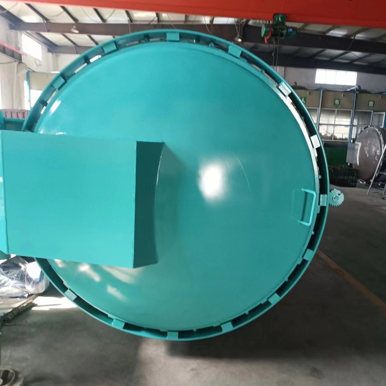 金湖窗帘真空定型机设备实拍