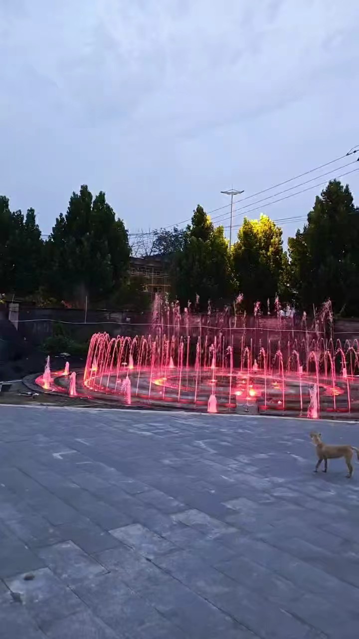 人工湖音乐喷泉系统集成现场