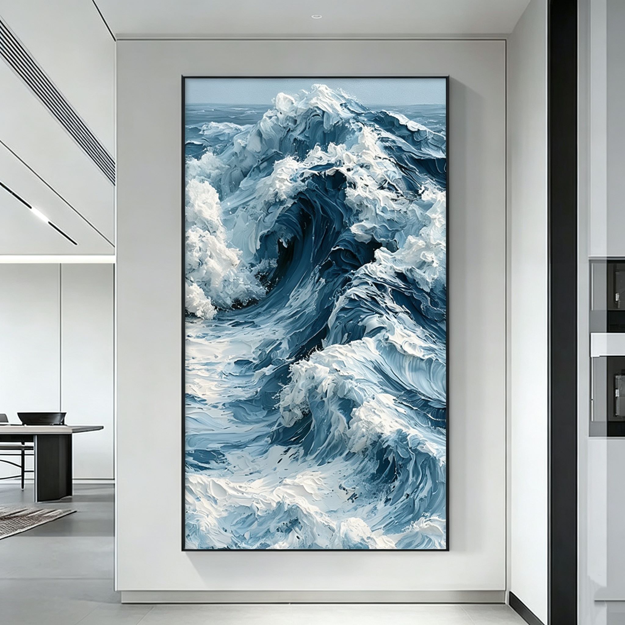 玄关油画成品实拍