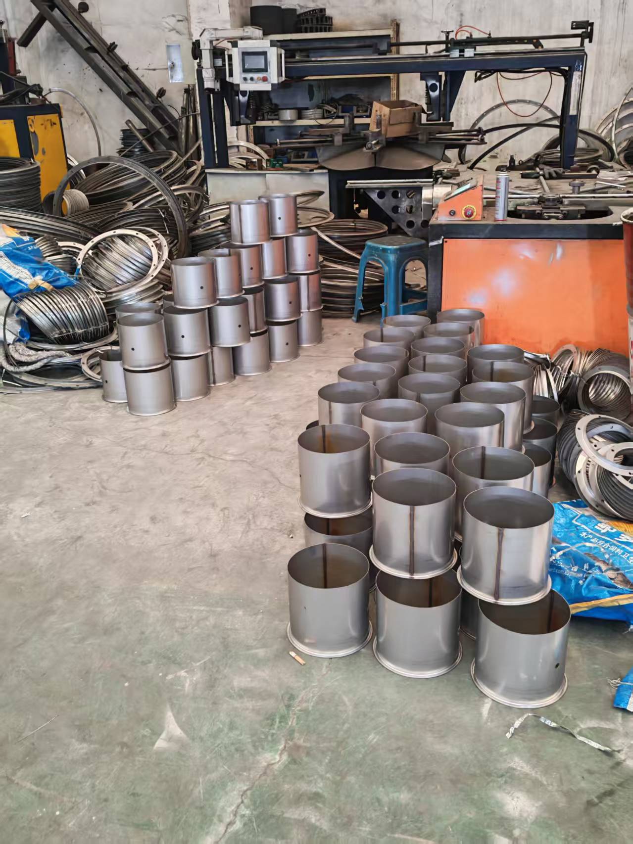 industrial steel pipe storage