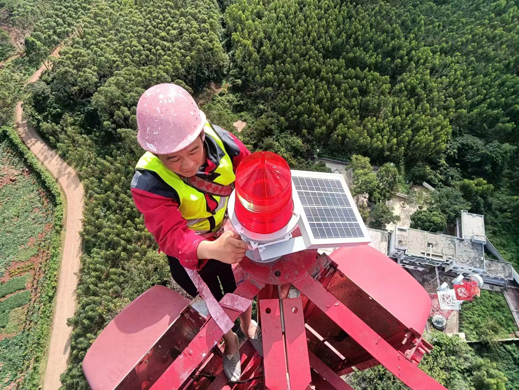 防雷检修现场设备部署示意
