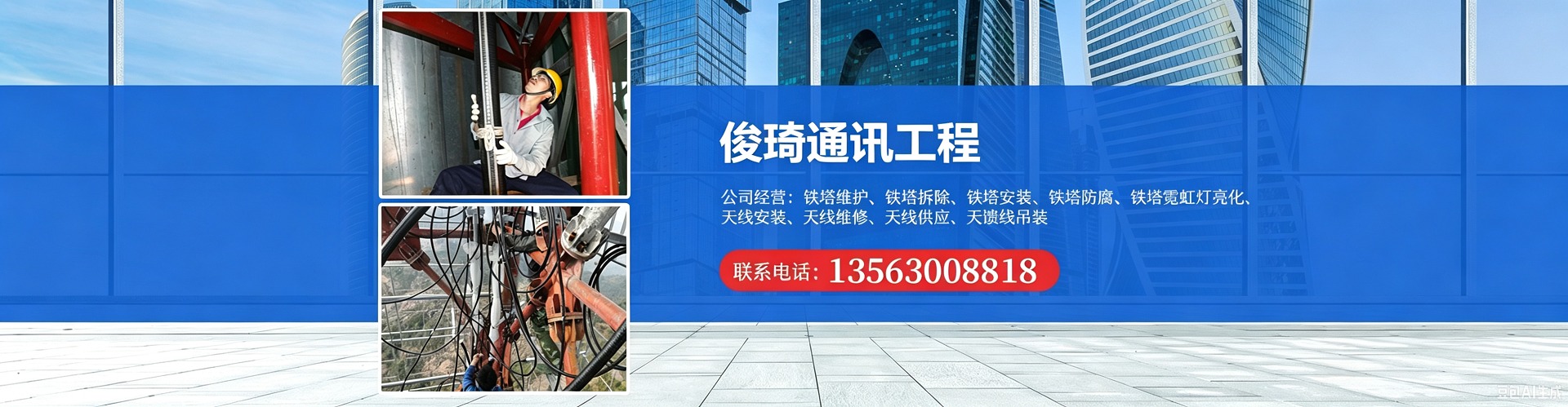 铁塔防腐与维护现场