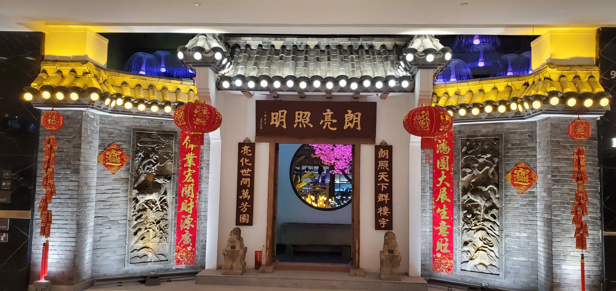 户外亮化实景效果