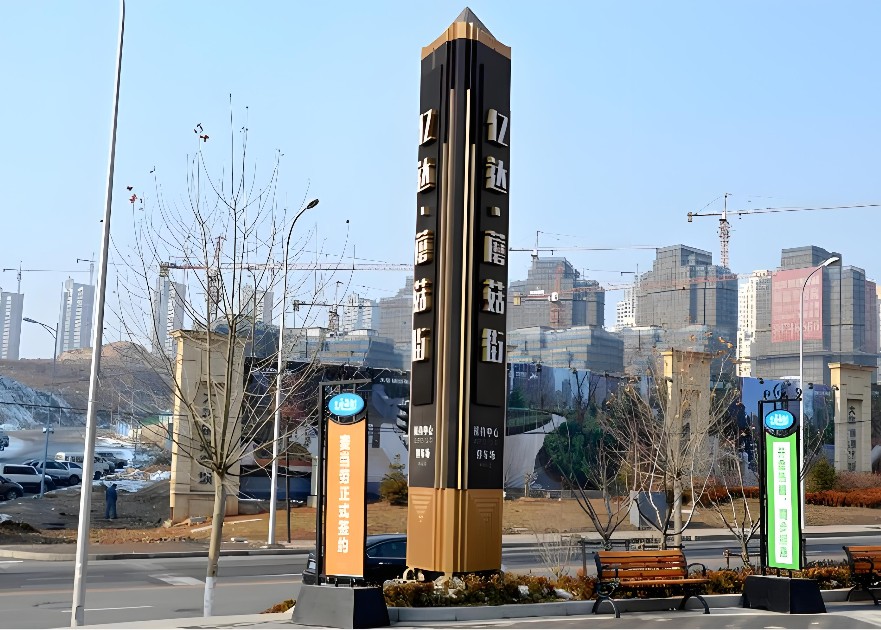 公交站台实景