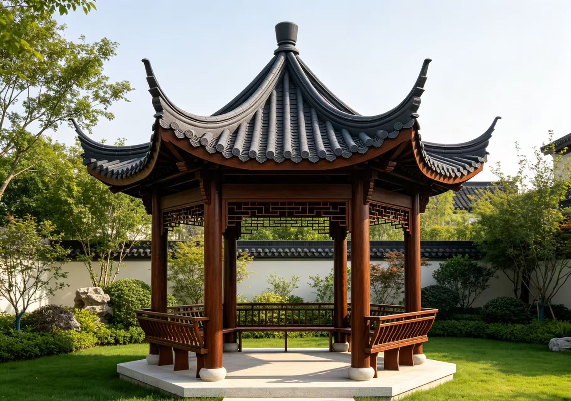 古建凉亭实景