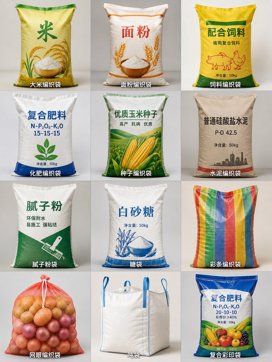塑编产线与成品细节
