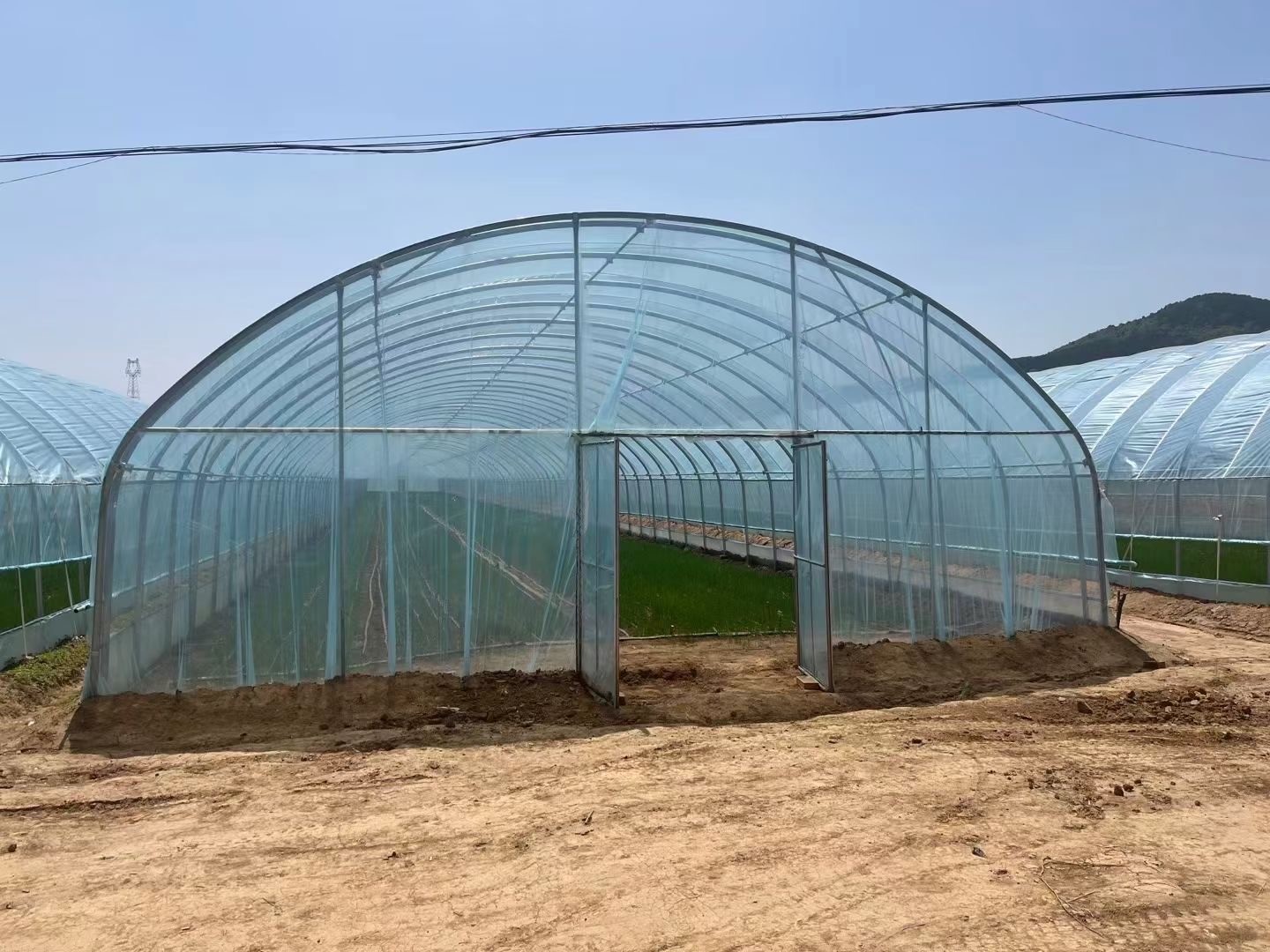 种植大棚配套管材堆放场景