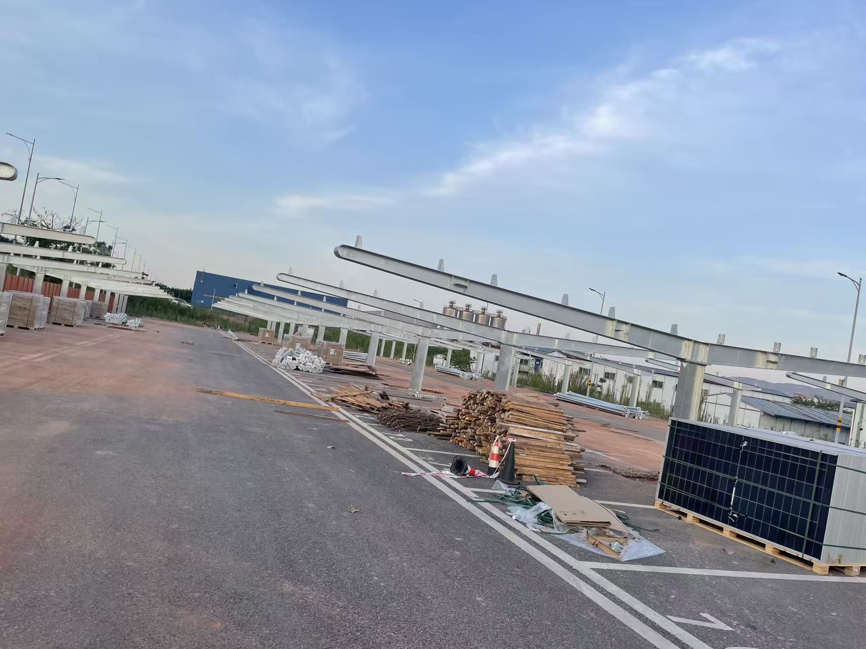 光伏施工现场示意