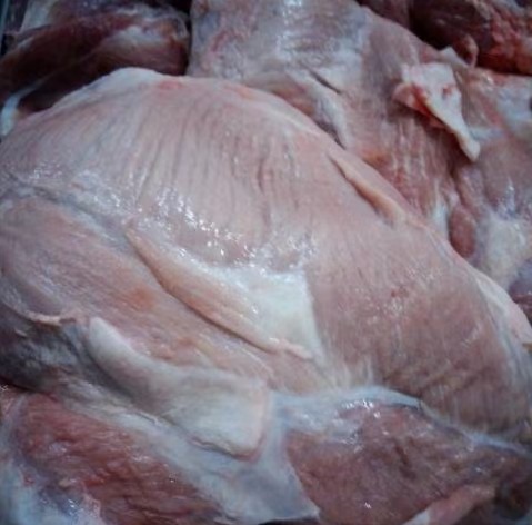 冷冻猪肉分割与质检流程示意