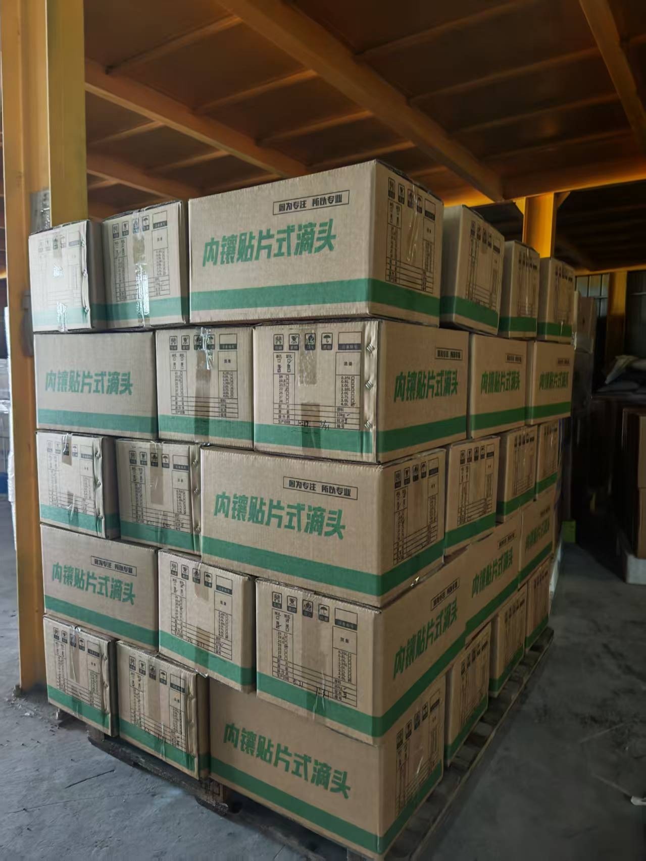 滴灌系统管网铺设实景