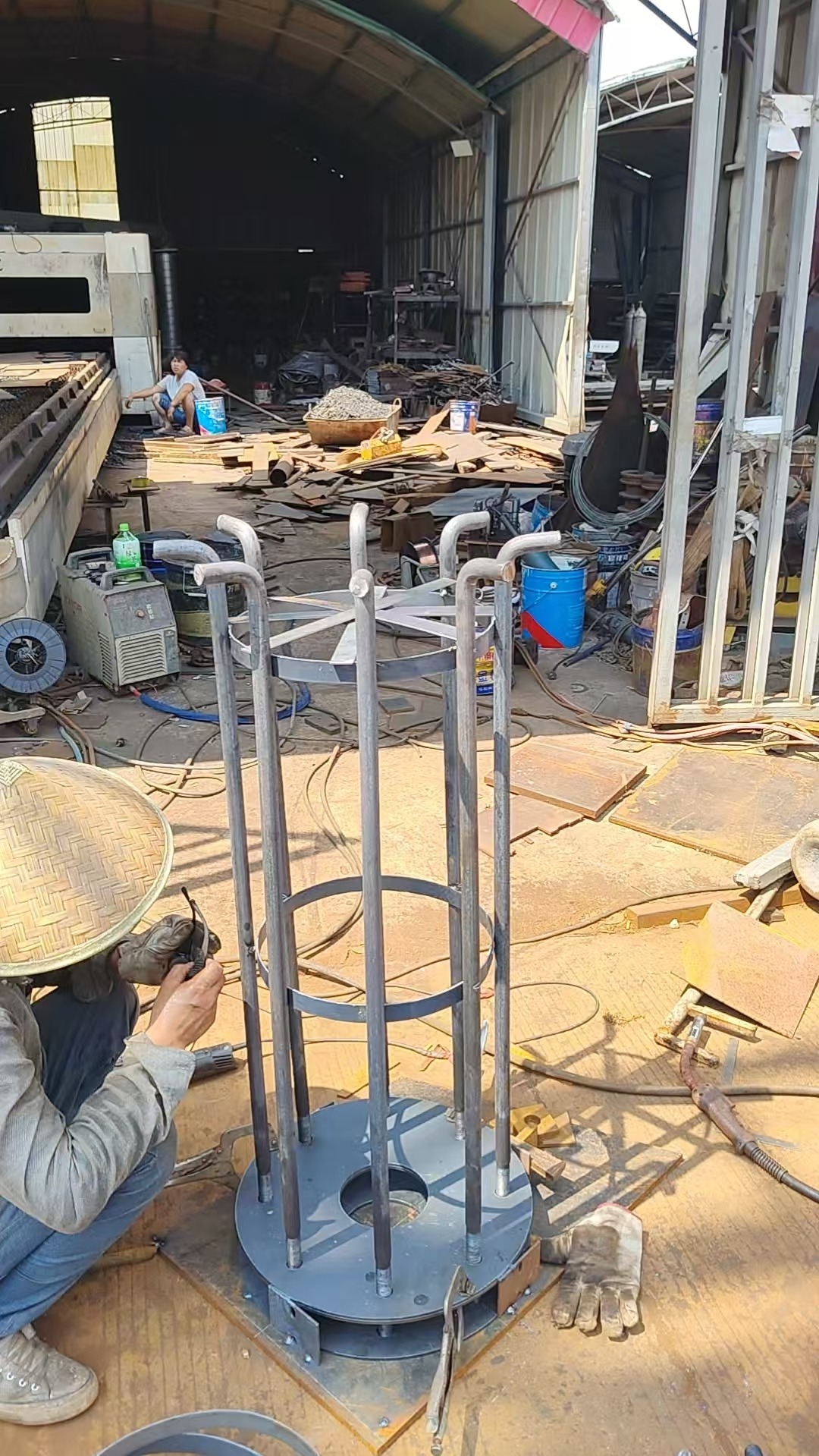 Modern metal processing workshop