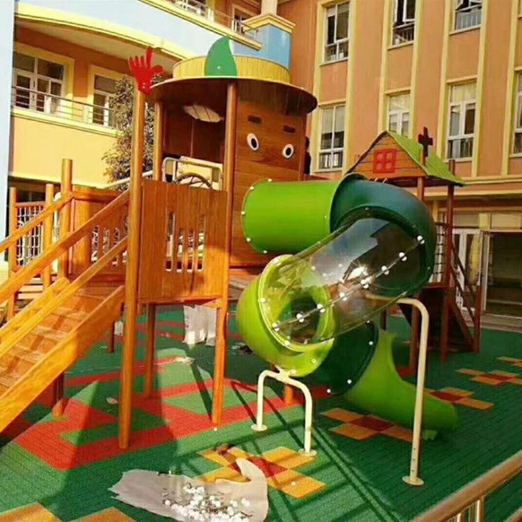 实木滑梯生产工艺展示