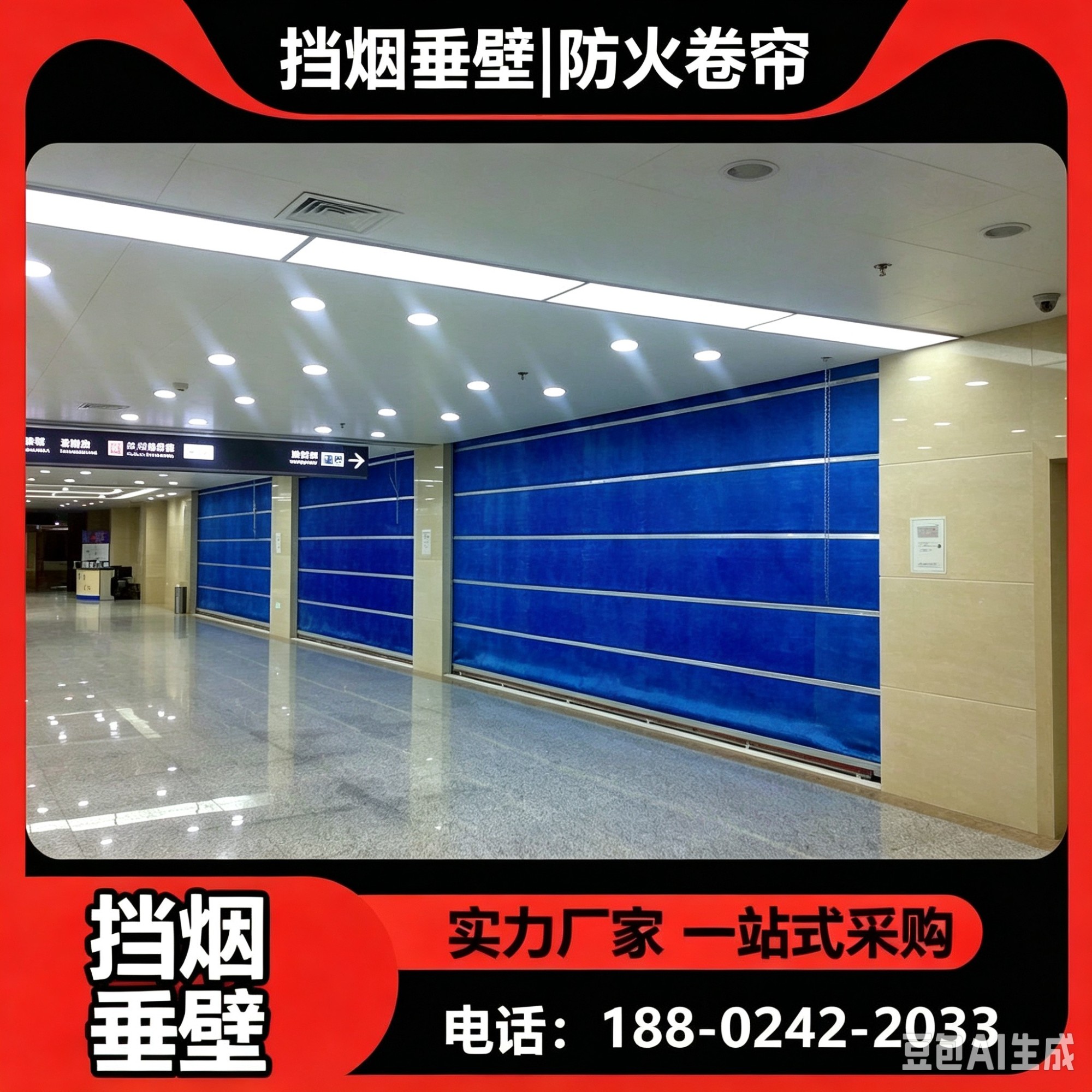 折叠提升式防火卷帘内部结构展示