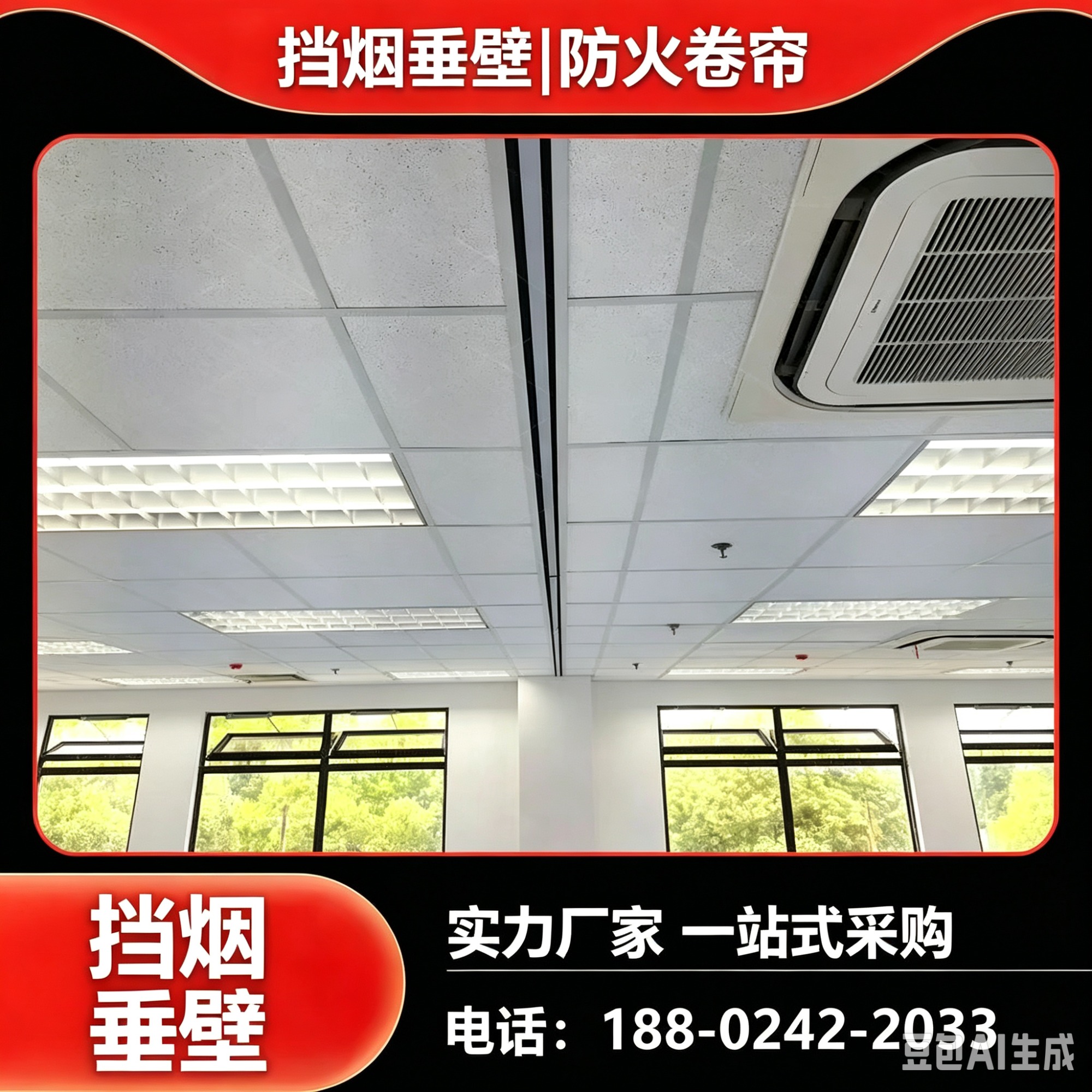 翻版式挡烟垂壁产品结构示意