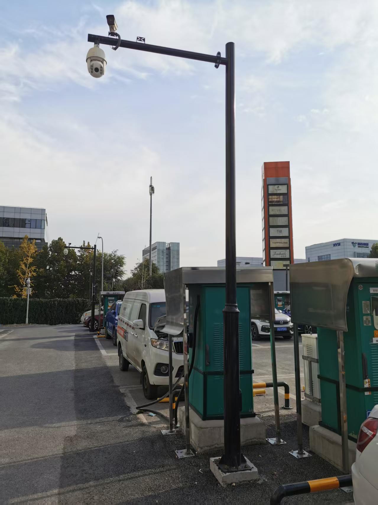 厂区监控立杆实拍