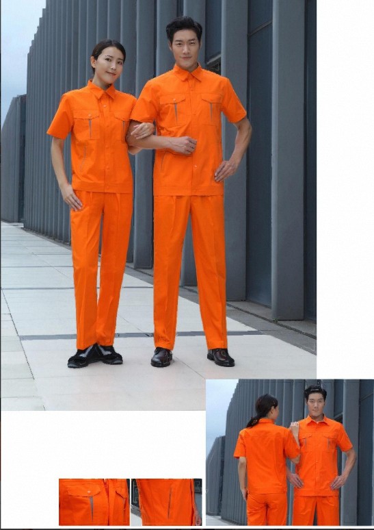 简约风格短袖制服生产现场