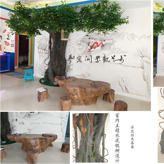 水泥直塑仿木栏杆细节展示
