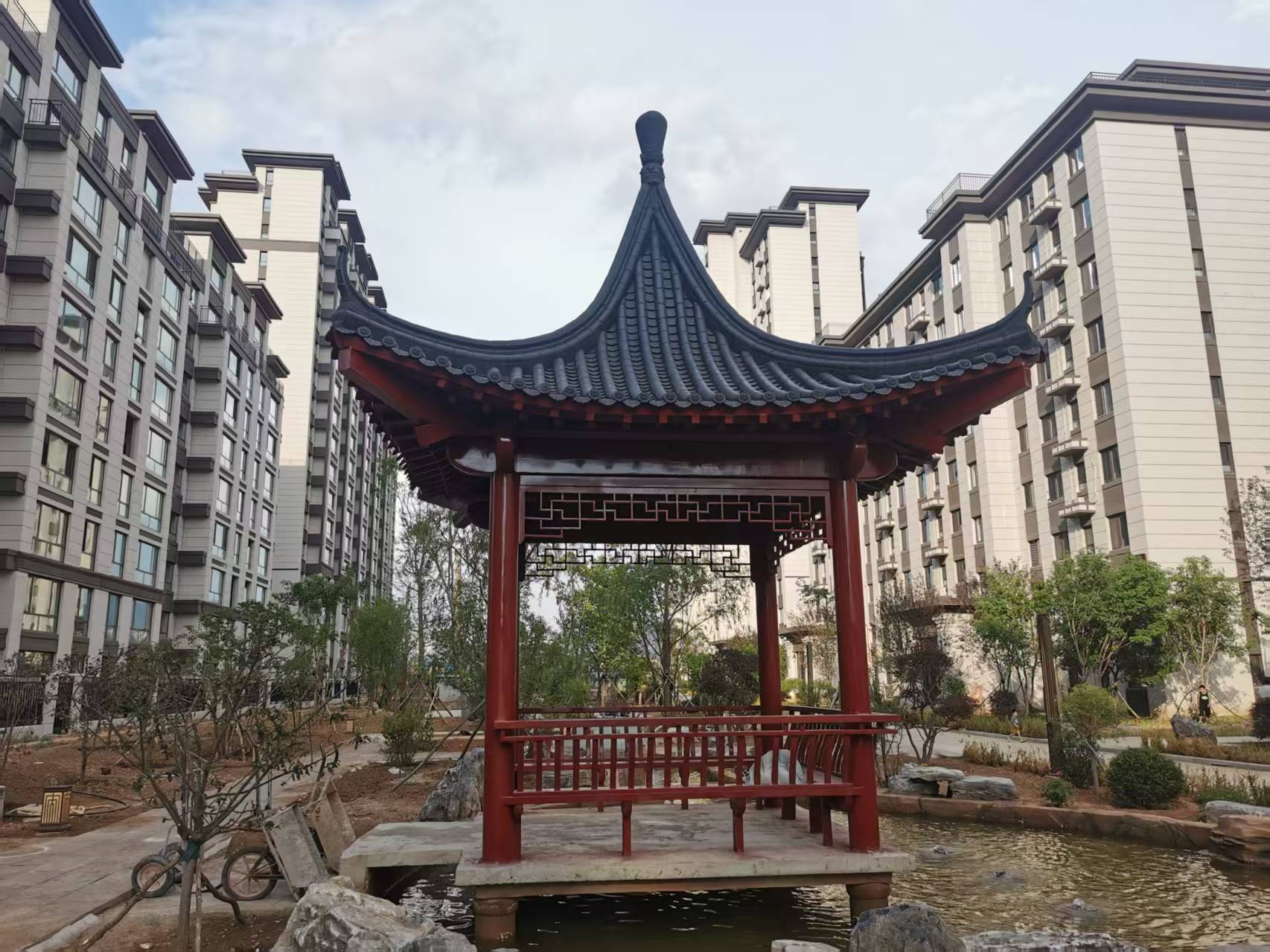 防腐木葡萄架实景图