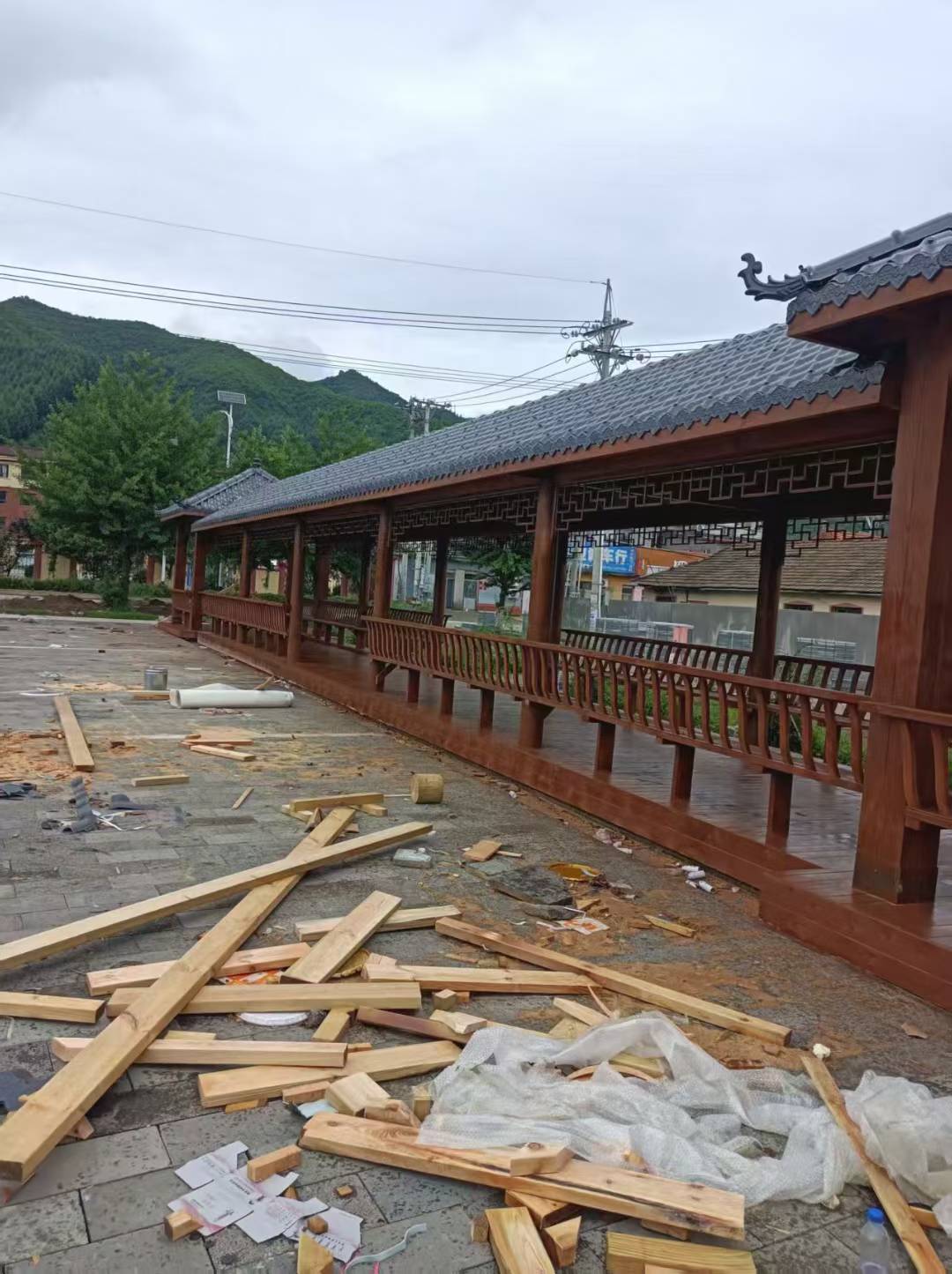 防腐木花架成品展示