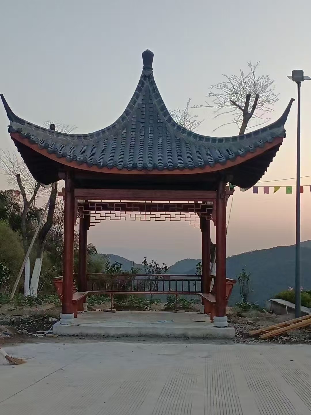 防腐木花架生产工艺展示
