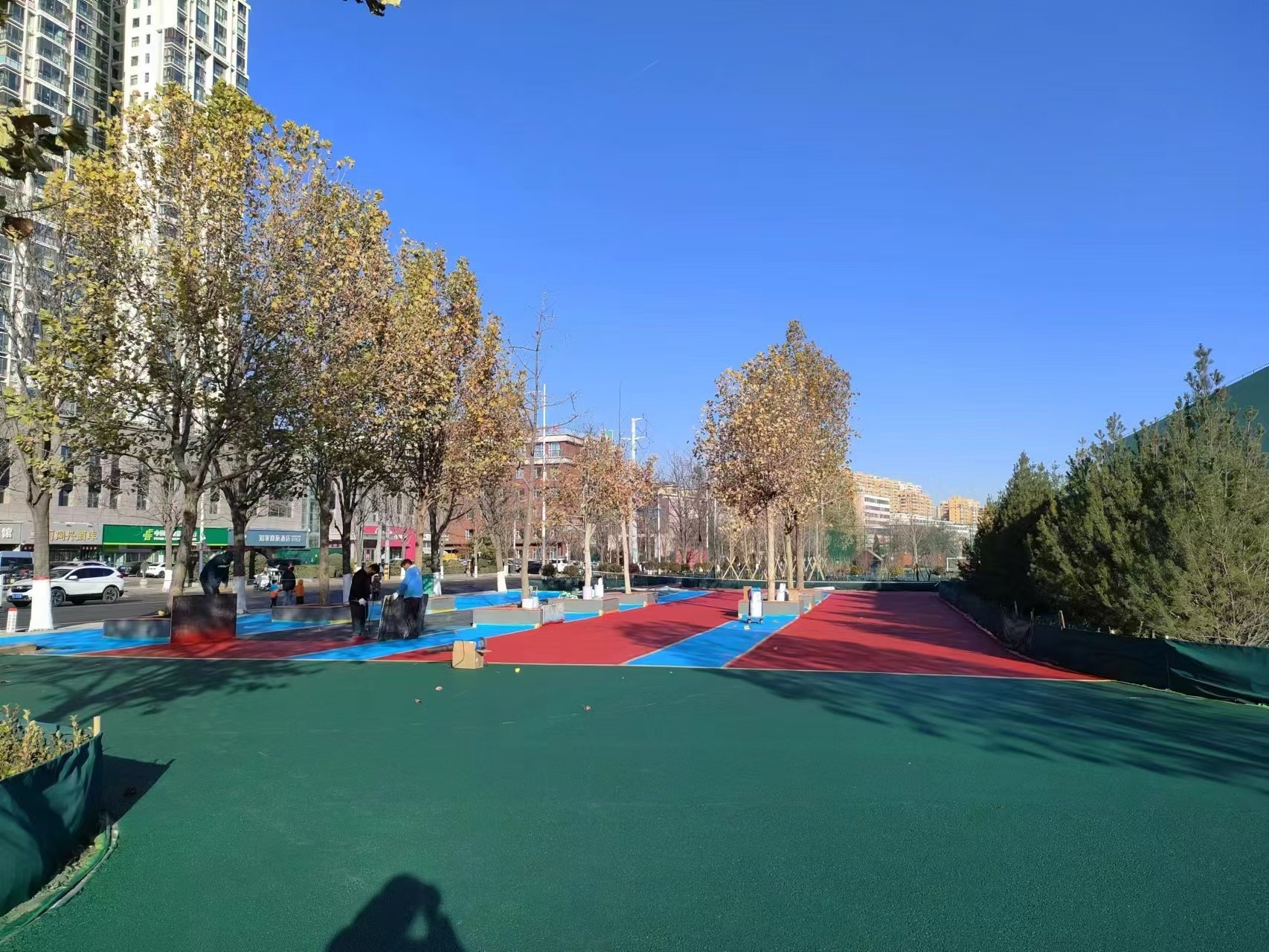 厂房地面施工现场